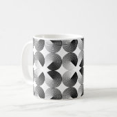 Nahtloses Muster gefalteter Kreise Kaffeetasse (Vorderseite Links)