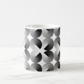 Nahtloses Muster gefalteter Kreise Kaffeetasse (Mittel)
