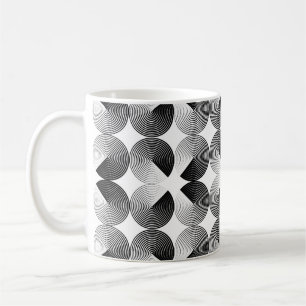 Nahtloses Muster gefalteter Kreise Kaffeetasse