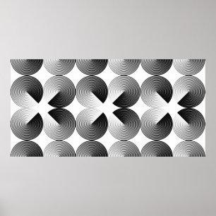 Nahtloses Muster gefalteter Kreise Poster