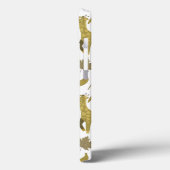 Nahtloses Muster Giraffe, gelber weißer Hintergrun Case-Mate iPhone Hülle (Rückseite / Links)