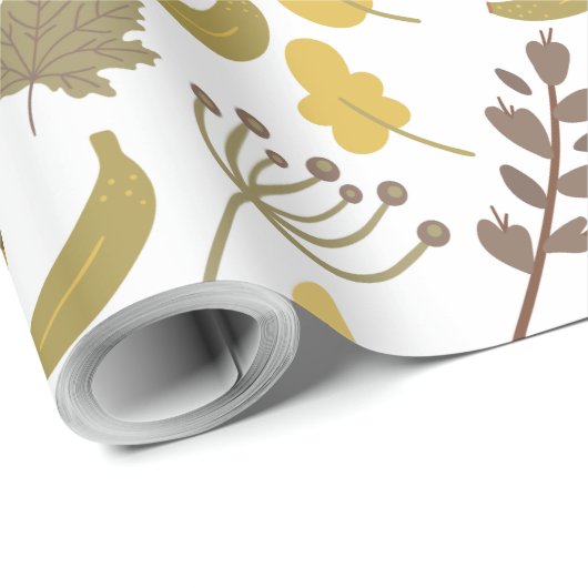 Nahtloses Muster Giraffe, gelber weißer Hintergrun Geschenkpapier (Rolleneckpunkt)