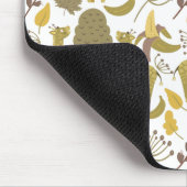 Nahtloses Muster Giraffe, gelber weißer Hintergrun Mousepad (Ecke)