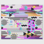 Nahtloses Muster-Glitch-Design. Cyberpunk Digital Geschenkpapier (Flach)