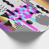 Nahtloses Muster-Glitch-Design. Cyberpunk Digital Geschenkpapier (Ecke)