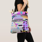 Nahtloses Muster-Glitch-Design. Cyberpunk Digital  Tasche (Von Nahem)