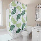 Nahtloses Muster Green Ginkgo Biloba Duschvorhang (Beispiel)