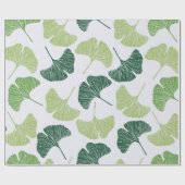 Nahtloses Muster Green Ginkgo Biloba Geschenkpapier (Flach)