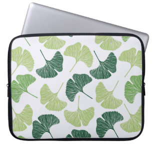 Nahtloses Muster Green Ginkgo Biloba Laptopschutzhülle
