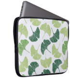 Nahtloses Muster Green Ginkgo Biloba  Laptopschutzhülle (Vorne Rechts)