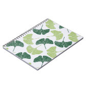 Nahtloses Muster Green Ginkgo Biloba Notizblock (Linke Seite)
