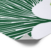 Nahtloses Muster Green Ginkgo Biloba Poster (Ecke)