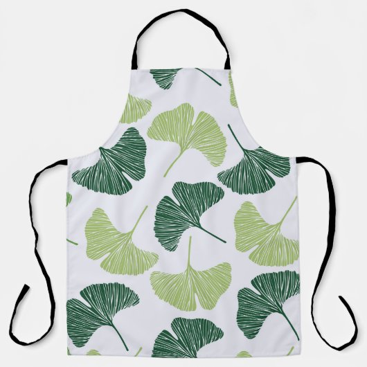 Nahtloses Muster Green Ginkgo Biloba  Schürze (Vorderseite)