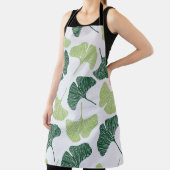 Nahtloses Muster Green Ginkgo Biloba  Schürze (InSitu)