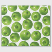 Nahtloses Muster grüner Apfel Geschenkpapier (Flach)