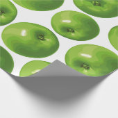 Nahtloses Muster grüner Apfel Geschenkpapier (Ecke)
