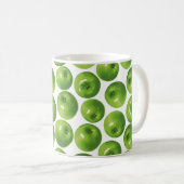 Nahtloses Muster grüner Apfel Kaffeetasse (VorderseiteRechts)