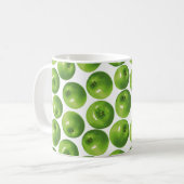 Nahtloses Muster grüner Apfel Kaffeetasse (Vorderseite Links)