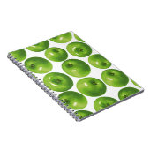 Nahtloses Muster grüner Apfel Notizblock (Rechte Seite)