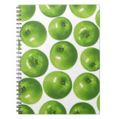 Nahtloses Muster grüner Apfel Notizblock (Vorderseite)