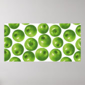 Nahtloses Muster grüner Apfel Poster (Vorne)