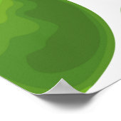 Nahtloses Muster grüner Apfel Poster (Ecke)