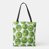 Nahtloses Muster grüner Apfel Tasche (Rückseite)