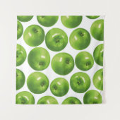 Nahtloses Muster grüner Apfel Wandteppich (Vorderseite (Horizontal))