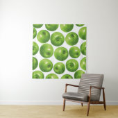 Nahtloses Muster grüner Apfel Wandteppich (Beispiel (Horizontal))
