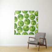 Nahtloses Muster grüner Apfel Wandteppich (Beispiel)