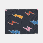 Nahtloses Muster, handgezeichnete Blitze Fleecedecke (Vorderseite (Horizontal))