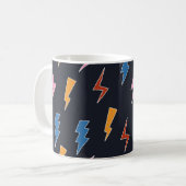 Nahtloses Muster, handgezeichnete Blitze Kaffeetasse (Vorderseite Links)