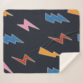 Nahtloses Muster, handgezeichnete Blitze Sherpadecke (Vorderseite (Horizontal))