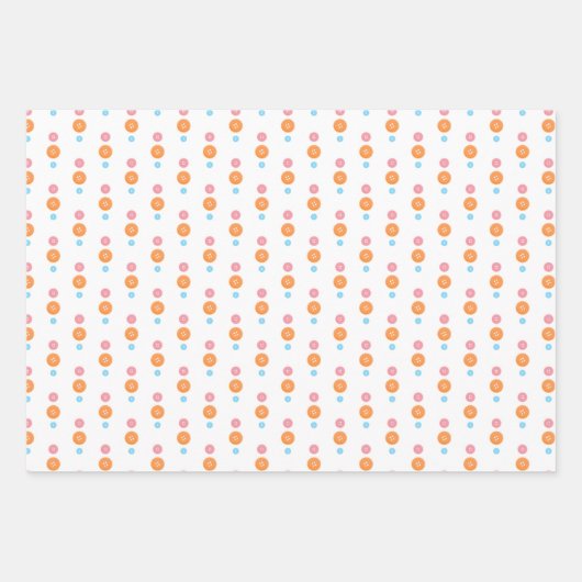 Nahtloses Muster heller Tasten zum Nähen Geschenkpapier Set (Vorderseite 2)