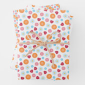 Nahtloses Muster heller Tasten zum Nähen Geschenkpapier Set (Beispiel)