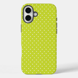 Nahtloses Muster helles Limette-Polka-Punkt-Muste iPhone 16 Plus Hülle