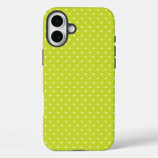 Nahtloses Muster helles Limette-Polka-Punkt-Muste Case-Mate iPhone Hülle (Rückseite)