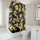 Nahtloses Muster, Hintergrund in barocken, Rokoko, Duschvorhang (Beispiel)