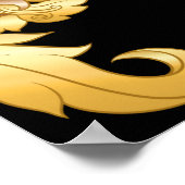 Nahtloses Muster, Hintergrund in barocken, Rokoko, Poster (Ecke)