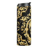 Nahtloses Muster, Hintergrund in barocken, Rokoko, Thermosbecher (Nach links gedreht)