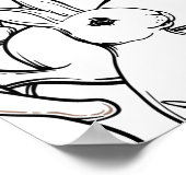 Nahtloses Muster, Hintergrund mit niedlichen Kanin Poster (Ecke)