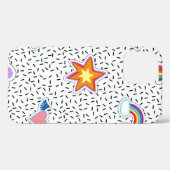 Nahtloses Muster Hintergrund mit Patch Cartoon sta Case-Mate iPhone Hülle (Rückseite (Horizontal))