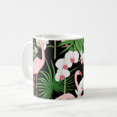 Nahtloses Muster, Hintergrund mit tropischen Pflan Kaffeetasse (Vorderseite Links)