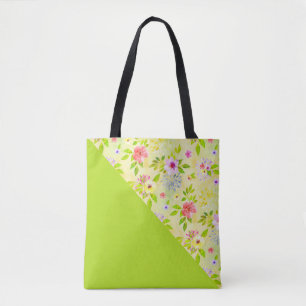 Nahtloses Muster I der Watercolor-Blumen + Ihre Tasche