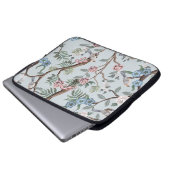 Nahtloses Muster im Chinoiserie-Stil mit Pionieren Laptopschutzhülle (Vorne Knopf)