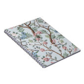 Nahtloses Muster im Chinoiserie-Stil mit Pionieren Notizblock (Rechte Seite)