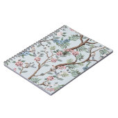 Nahtloses Muster im Chinoiserie-Stil mit Pionieren Notizblock (Linke Seite)