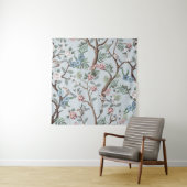 Nahtloses Muster im Chinoiserie-Stil mit Pionieren Wandteppich (Beispiel)