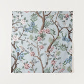 Nahtloses Muster im Chinoiserie-Stil mit Pionieren Wandteppich (Vorderseite)