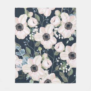 Nahtloses Muster im floralen Aquarellstil: g Fleecedecke
